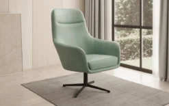 Designer Sessel Ren 360° Drehfunktion in Echtleder