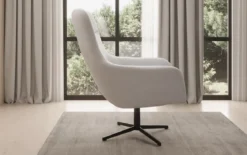 Designer Sessel Ren 360° Drehfunktion in Echtleder