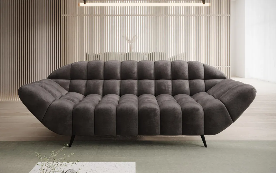 Designer 2 Sitzer Sofa Amora in Samt