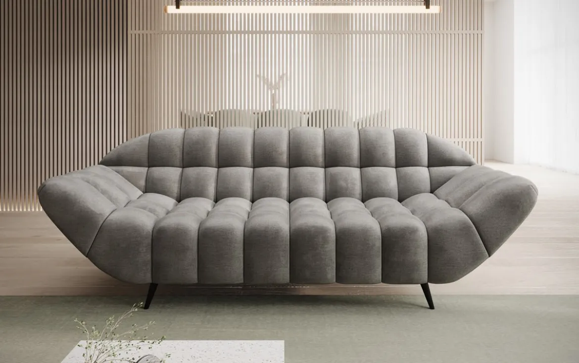 Designer 2 Sitzer Sofa Amora in Samt