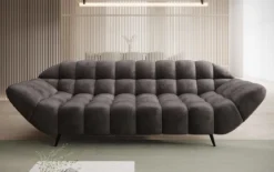 Designer 3 Sitzer Sofa Amora in Samt