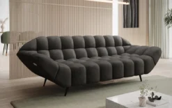 Designer 3 Sitzer Sofa Amora in Samt