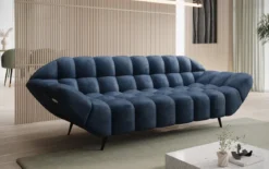 Designer 3 Sitzer Sofa Amora in Samt