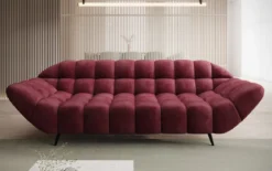 Designer 3 Sitzer Sofa Amora in Samt