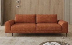 Designer 3 Sitzer Sofa Bloom in Cord mit Schlaffunktion und Stauraum