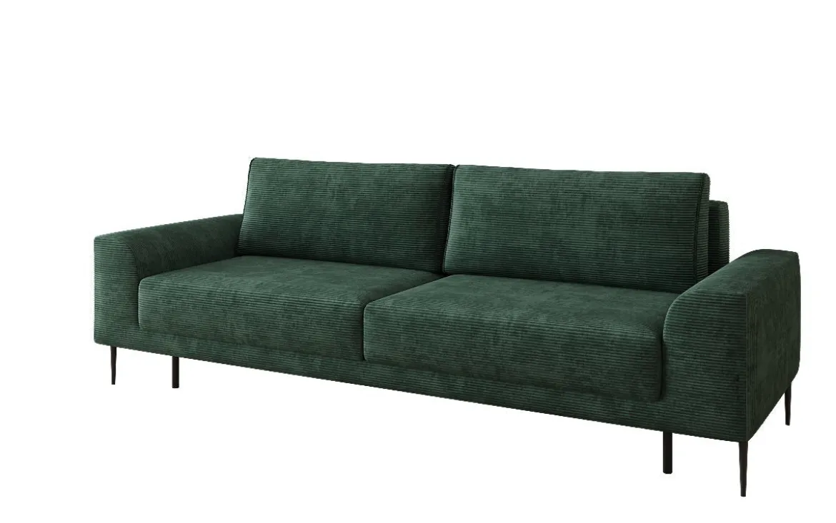Designer 3 Sitzer Sofa Bloom in Cord mit Schlaffunktion und Stauraum