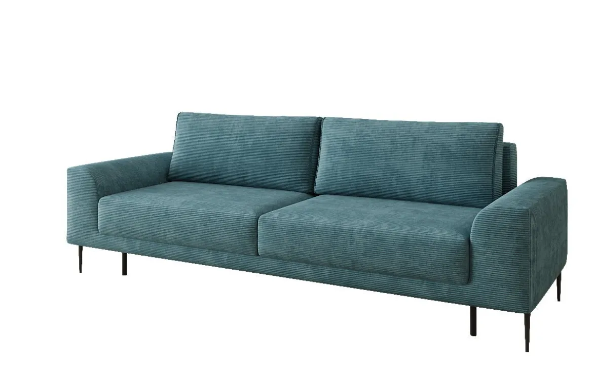 Designer 3 Sitzer Sofa Bloom in Cord mit Schlaffunktion und Stauraum