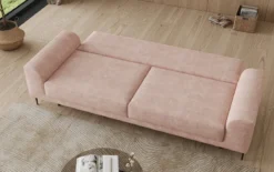 Designer 3 Sitzer Sofa Bloom in Cord mit Schlaffunktion und Stauraum