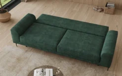 Designer 3 Sitzer Sofa Bloom in Cord mit Schlaffunktion und Stauraum
