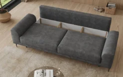 Designer 3 Sitzer Sofa Bloom in Cord mit Schlaffunktion und Stauraum