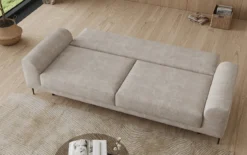 Designer 3 Sitzer Sofa Bloom in Cord mit Schlaffunktion und Stauraum