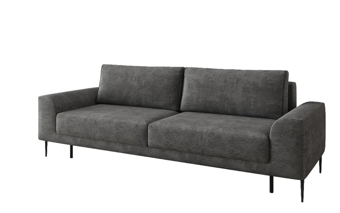 Designer 3 Sitzer Sofa Bloom in Cord mit Schlaffunktion und Stauraum
