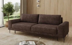 Designer 3 Sitzer Sofa Bloom in Cord mit Schlaffunktion und Stauraum