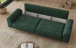 Designer 3 Sitzer Sofa Bloom in Cord mit Schlaffunktion und Stauraum