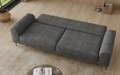 Designer 3 Sitzer Sofa Bloom in Cord mit Schlaffunktion und Stauraum