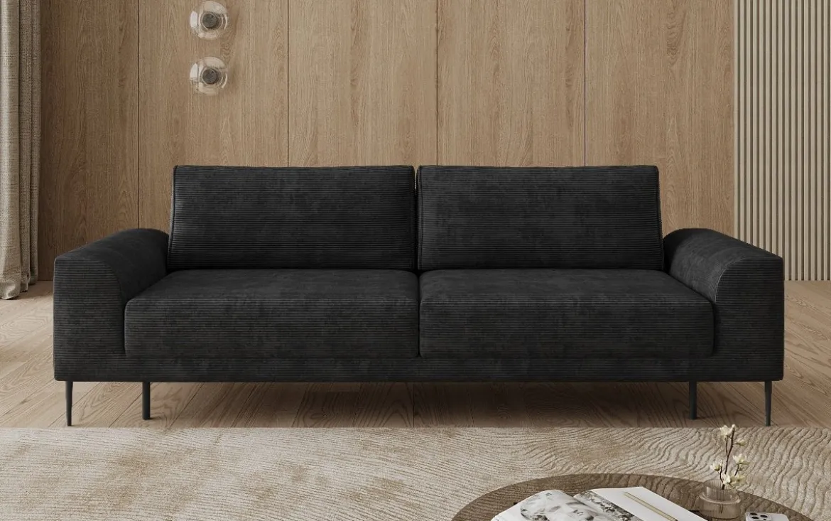 Designer 3 Sitzer Sofa Bloom in Cord mit Schlaffunktion und Stauraum