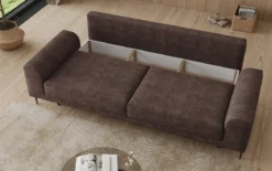 Designer 3 Sitzer Sofa Bloom in Cord mit Schlaffunktion und Stauraum