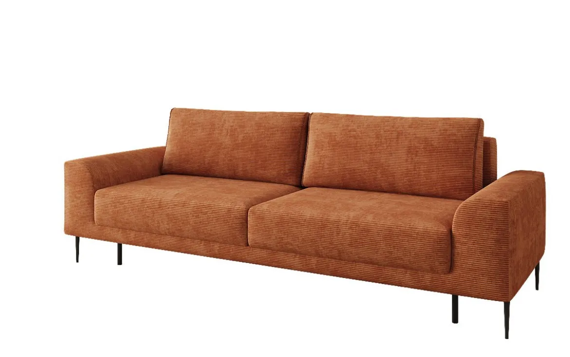 Designer 3 Sitzer Sofa Bloom in Cord mit Schlaffunktion und Stauraum