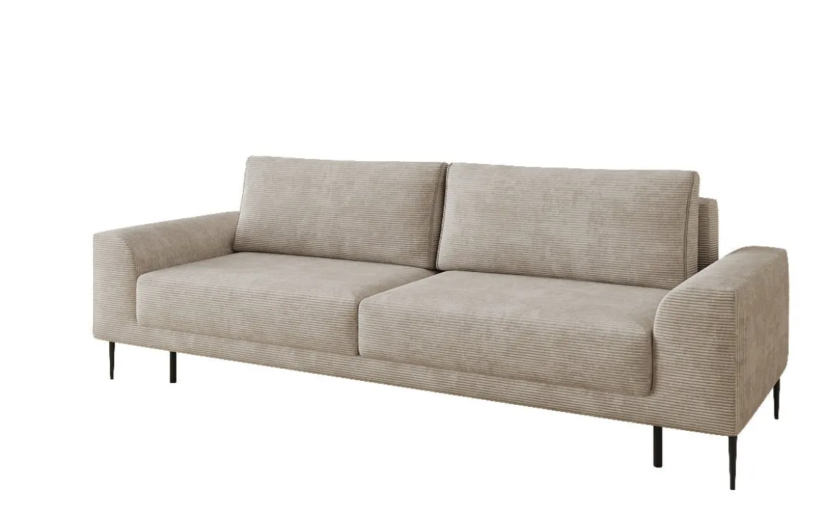 Designer 3 Sitzer Sofa Bloom in Cord mit Schlaffunktion und Stauraum