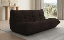 Designer 3 Sitzer Sofa Calmo in Teddy Bouclé