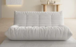 Designer 3 Sitzer Sofa Calmo in Teddy Bouclé