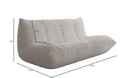 Designer 3 Sitzer Sofa Calmo in Teddy Bouclé