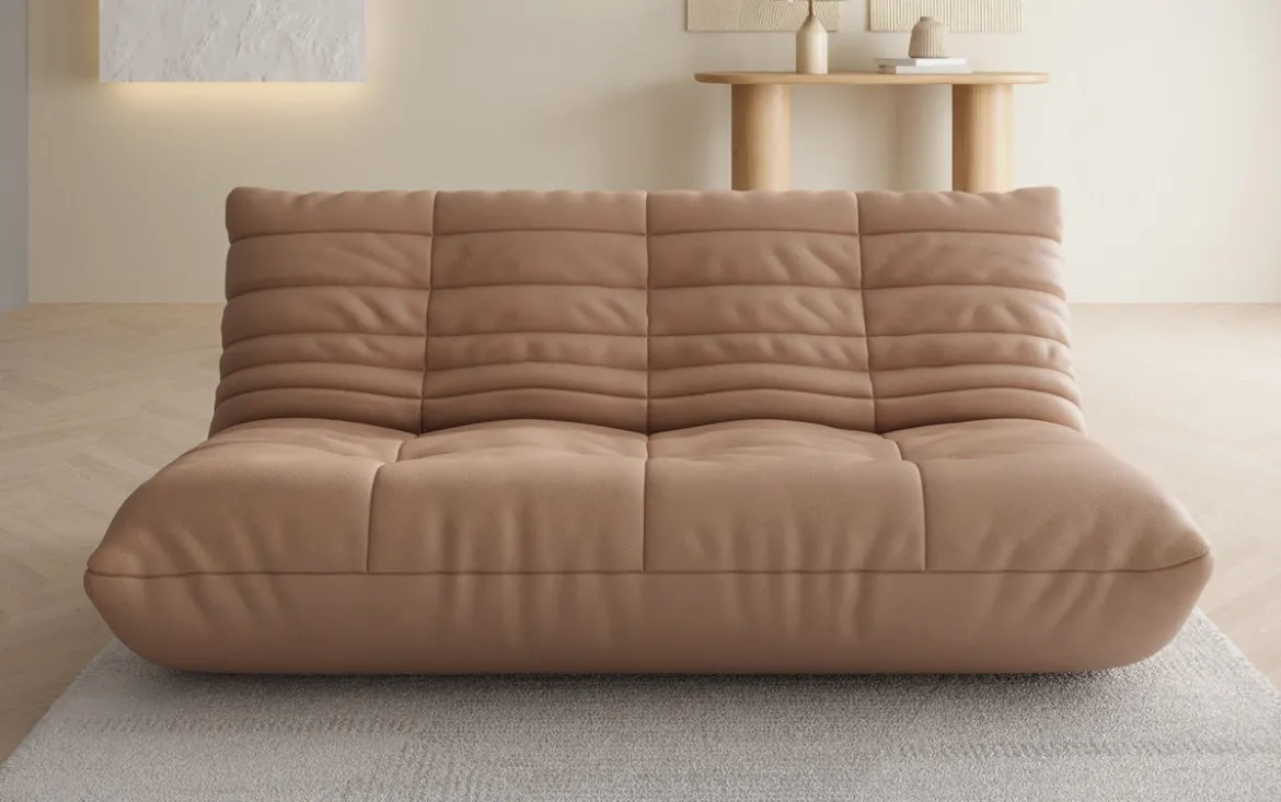 Designer 3 Sitzer Sofa Calmo in Echtleder