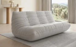 Designer 3 Sitzer Sofa Calmo in Echtleder