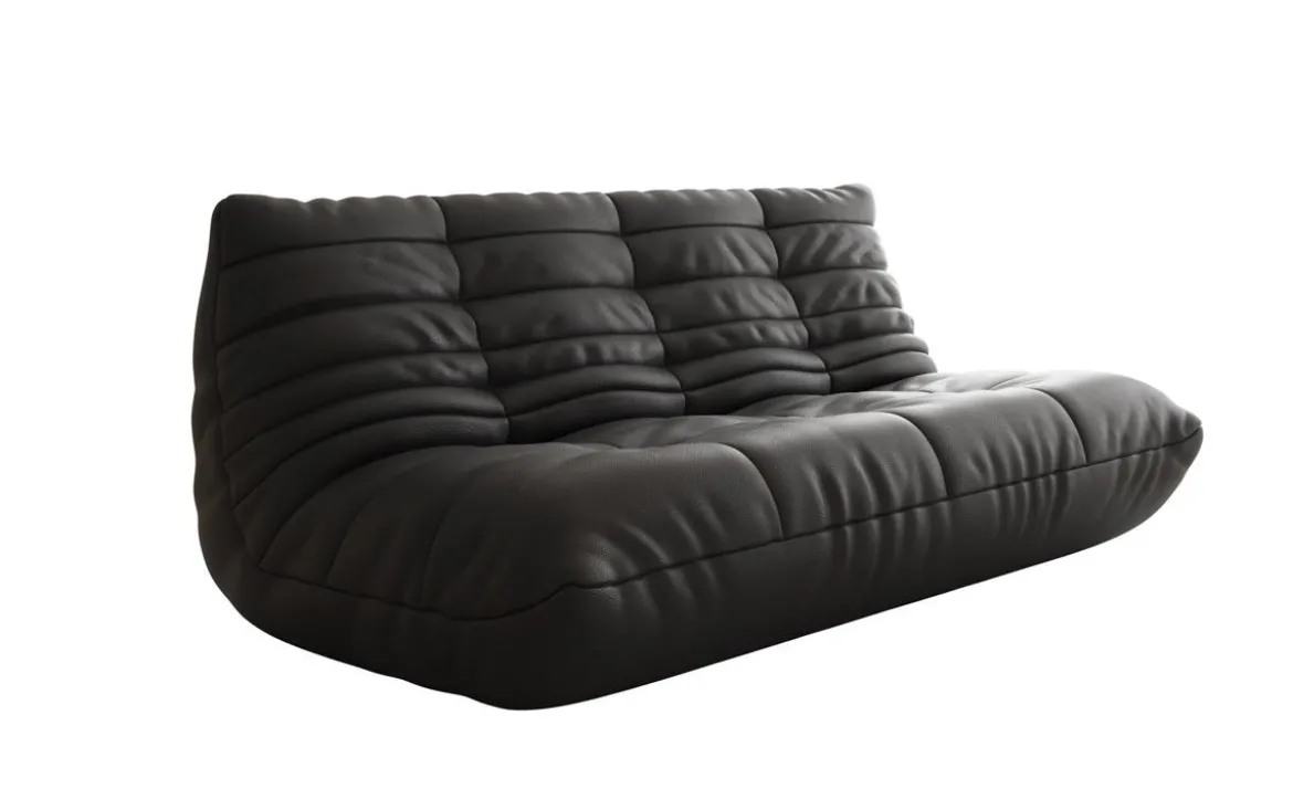 Designer 3 Sitzer Sofa Calmo in Echtleder
