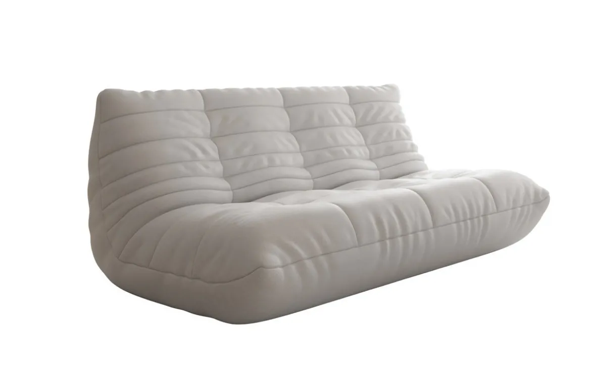 Designer 3 Sitzer Sofa Calmo in Echtleder