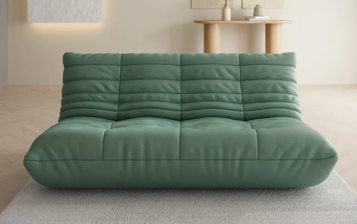 Designer 3 Sitzer Sofa Calmo in Echtleder
