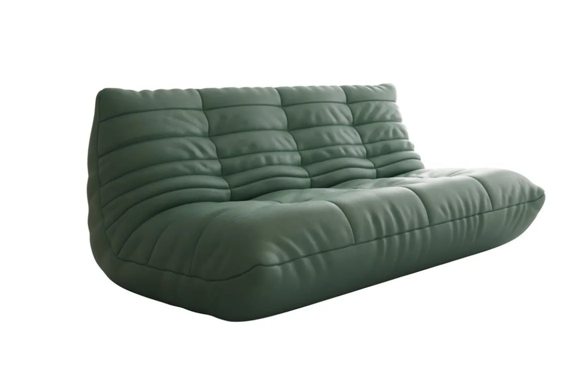 Designer 3 Sitzer Sofa Calmo in Echtleder