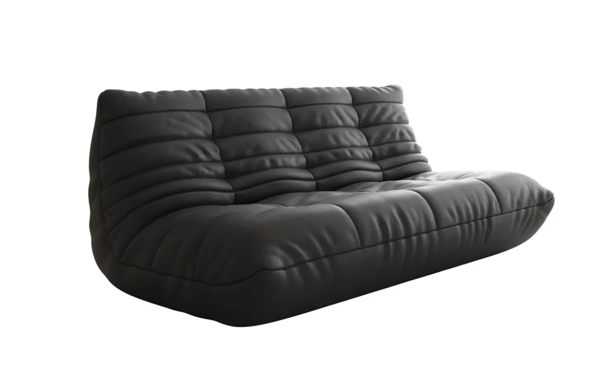 Designer 3 Sitzer Sofa Calmo in Echtleder