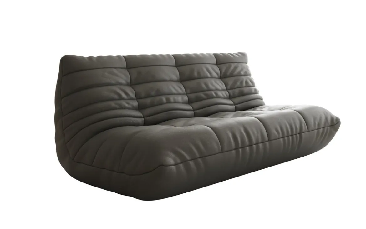 Designer 3 Sitzer Sofa Calmo in Echtleder