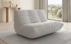 Designer 2 Sitzer Sofa Calmo in Echtleder