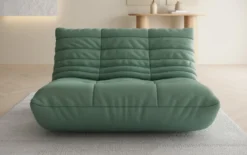 Designer 2 Sitzer Sofa Calmo in Echtleder