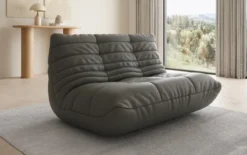 Designer 2 Sitzer Sofa Calmo in Echtleder