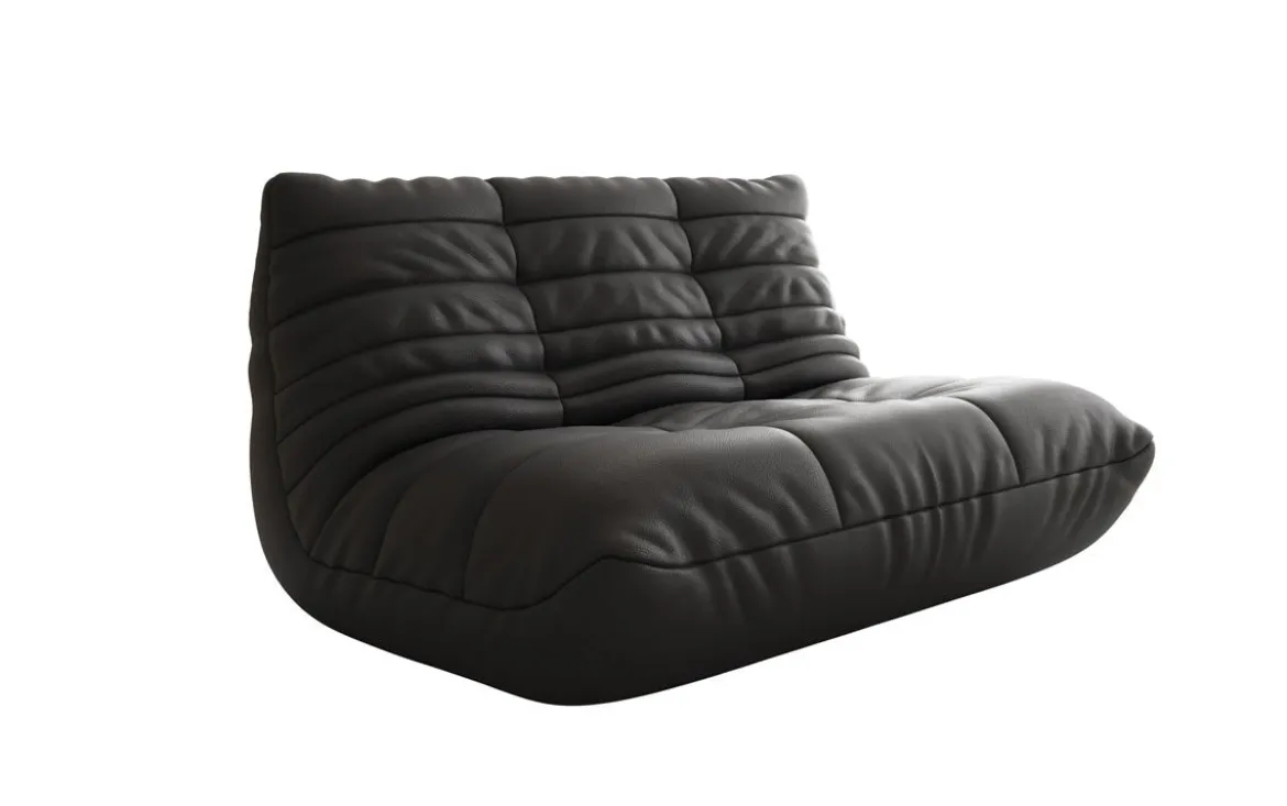 Designer 2 Sitzer Sofa Calmo in Echtleder
