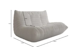 Designer 2 Sitzer Sofa Calmo in Teddy Bouclé