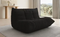 Designer 2 Sitzer Sofa Calmo in Teddy Bouclé