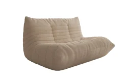 Designer 2 Sitzer Sofa Calmo in Teddy Bouclé