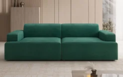 Designer 3 Sitzer Sofa Monza in Samt