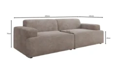 Designer 3 Sitzer Sofa Monza in Cord