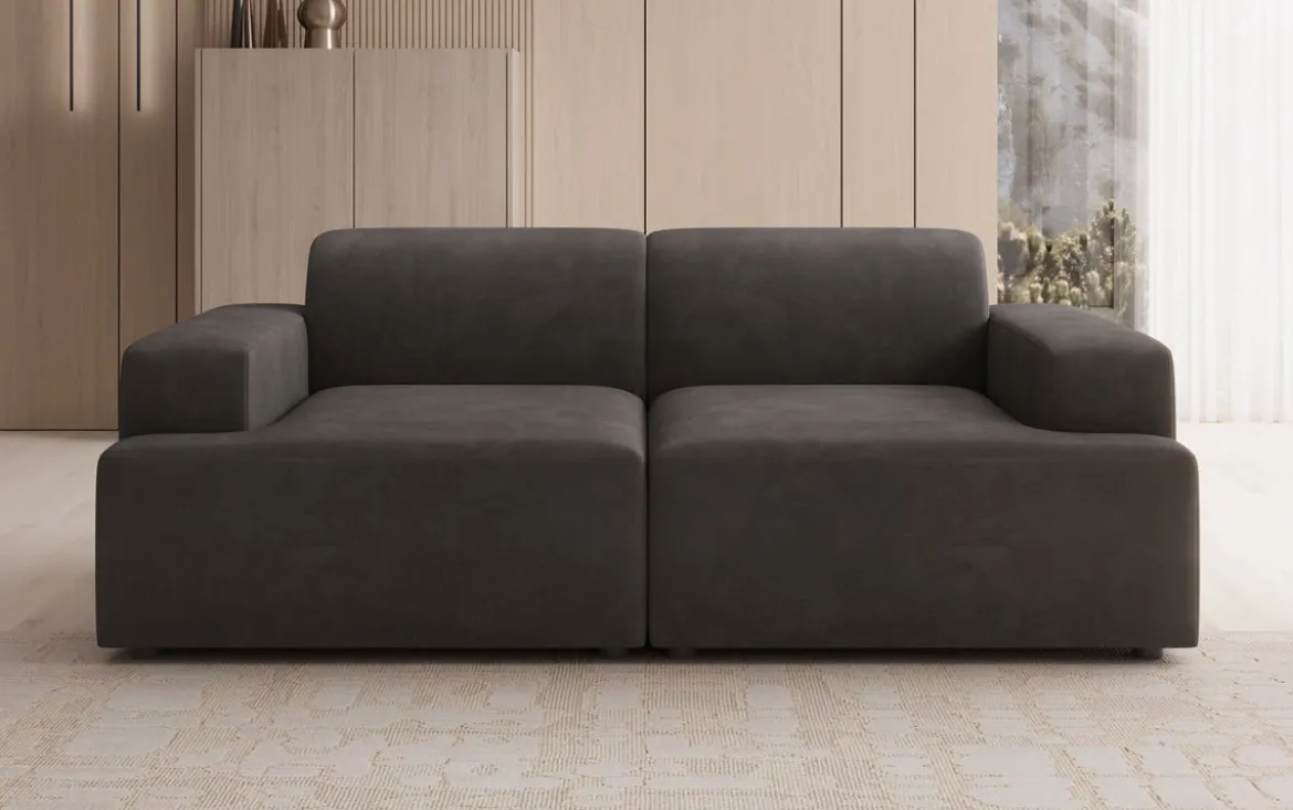 Designer 2 Sitzer Sofa Monza in Samt