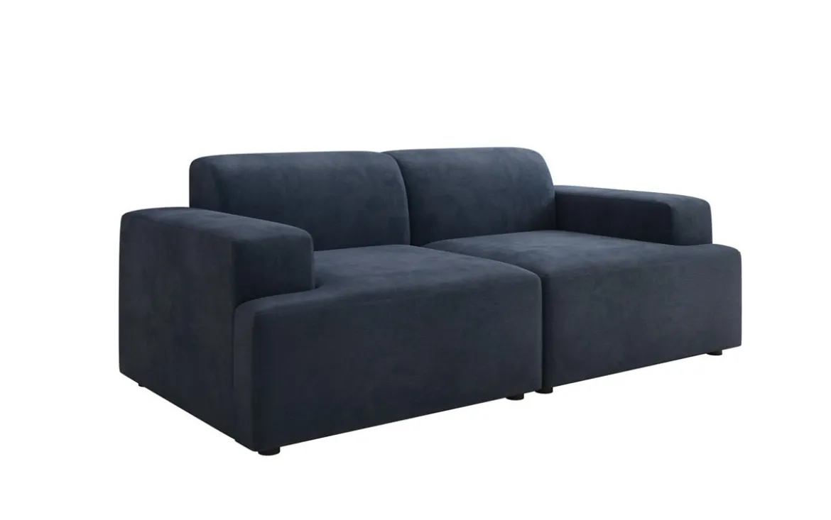 Designer 2 Sitzer Sofa Monza in Samt