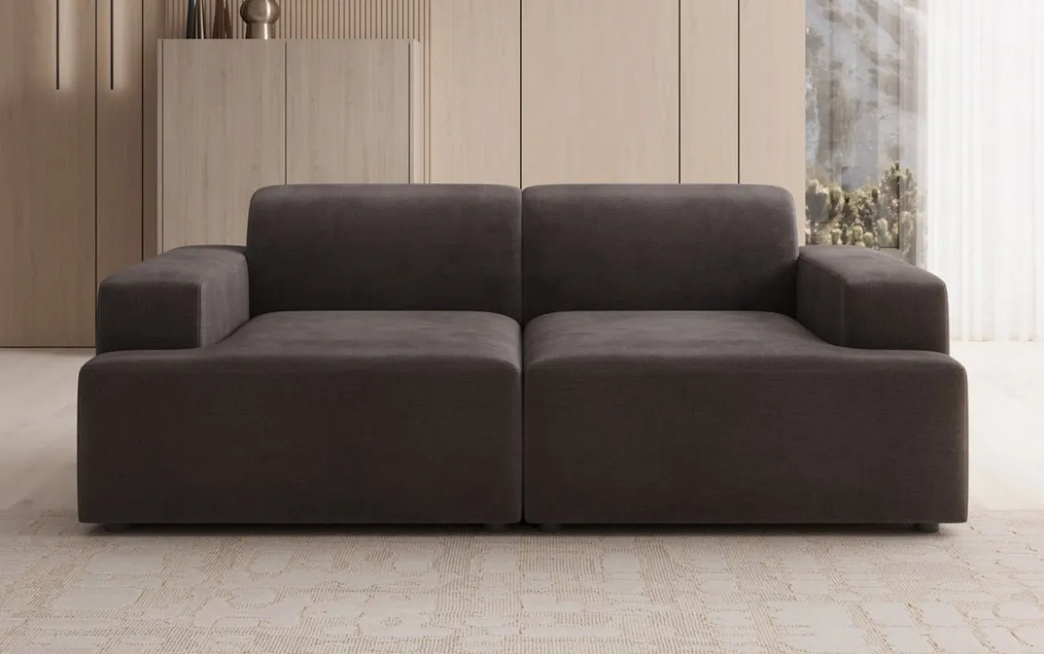 Designer 2 Sitzer Sofa Monza in Samt