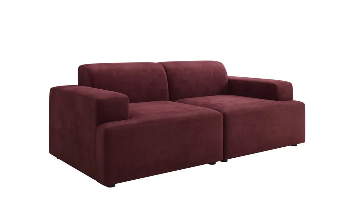 Designer 2 Sitzer Sofa Monza in Samt