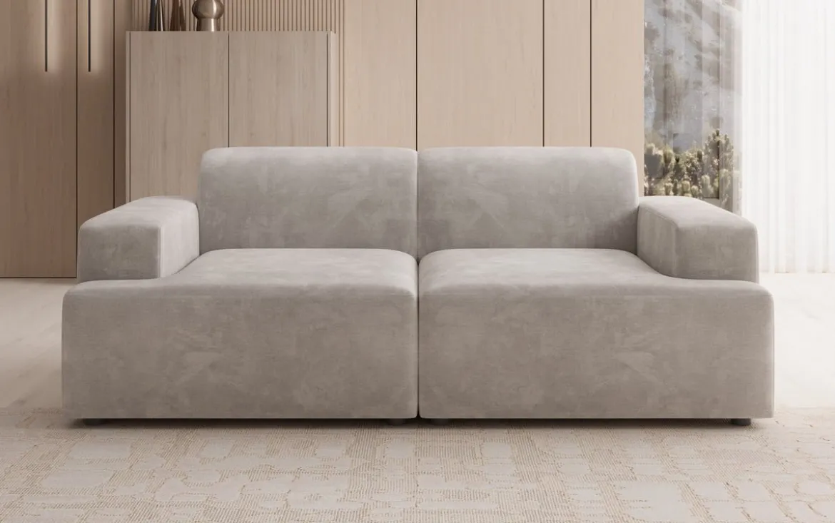 Designer 2 Sitzer Sofa Monza in Samt