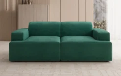 Designer 2 Sitzer Sofa Monza in Samt