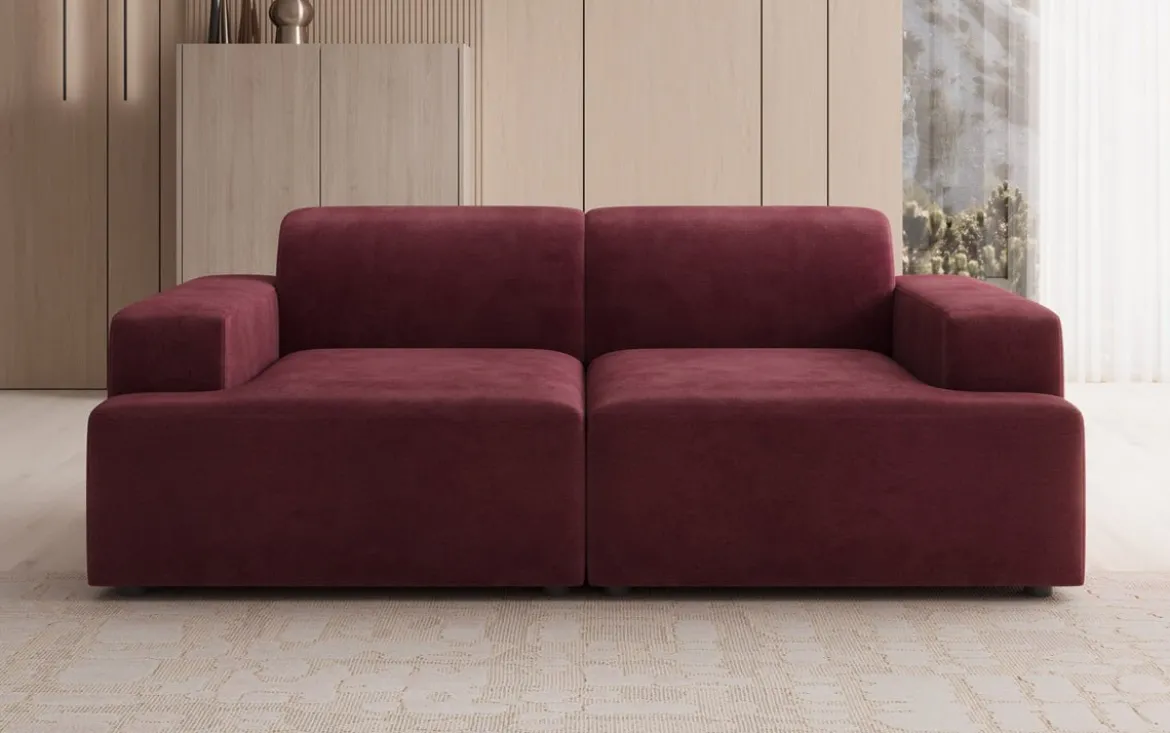 Designer 2 Sitzer Sofa Monza in Samt